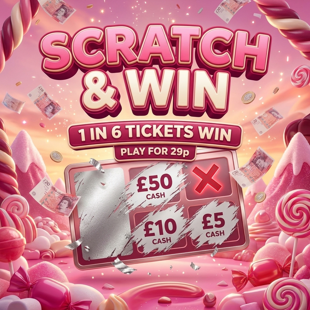 SCRATCH & WIN! UP TO £50 INSTANTLY!
