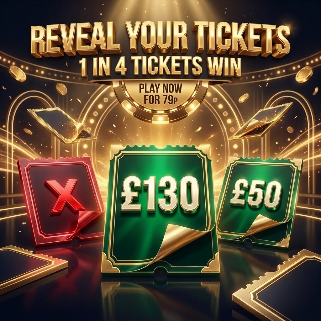 REVEAL YOUR TICKETS! WIN UP TO £130 INSTANTLY!