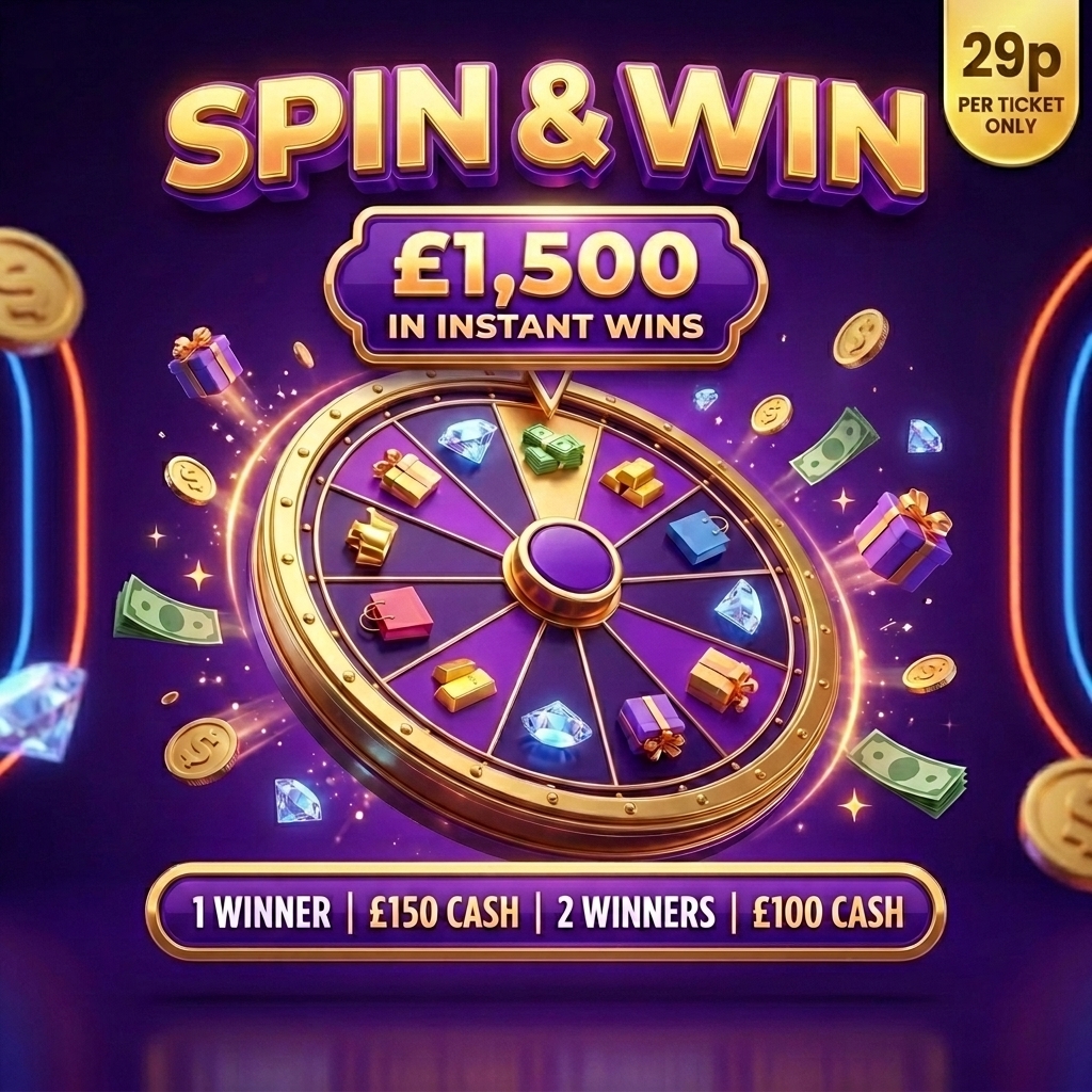 SPIN & WIN! £1,500 IN INSTANT WINS!