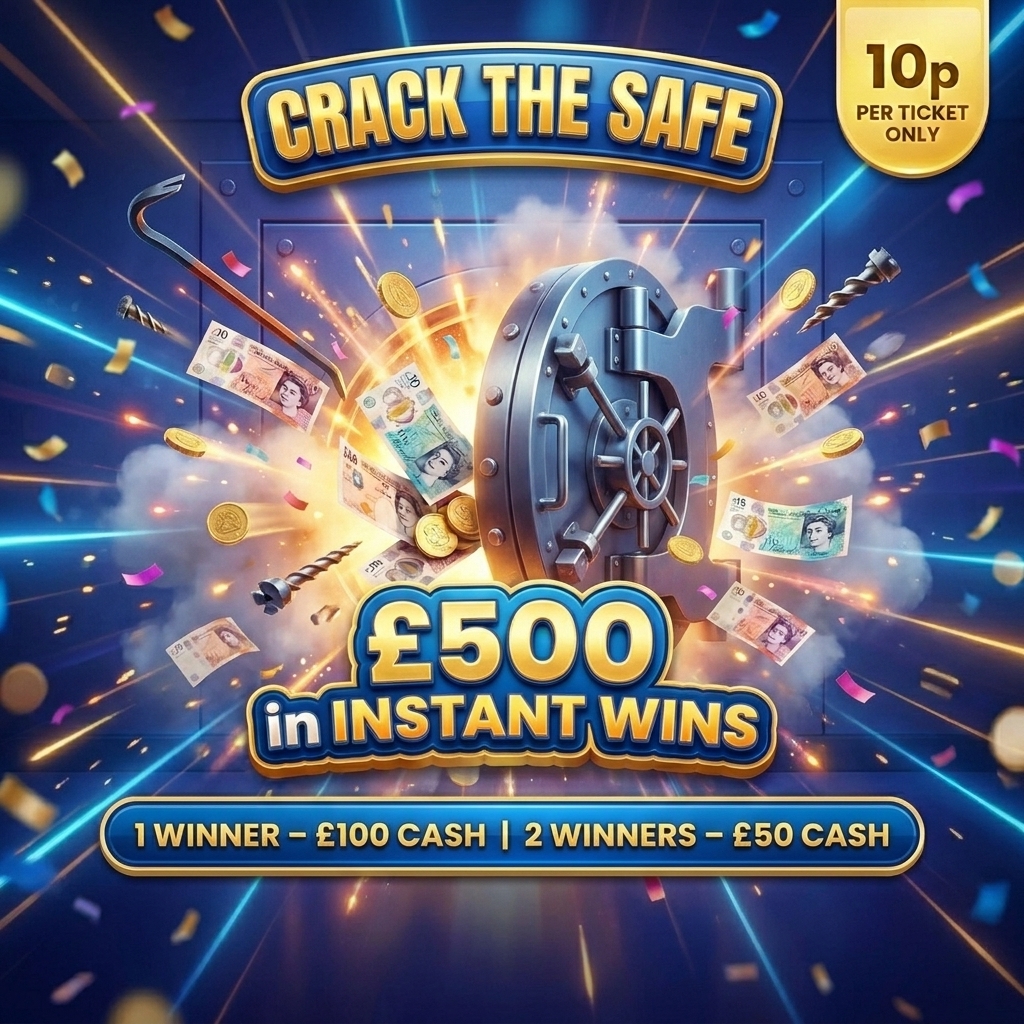 CRACK THE SAFE! £500 IN INSTANT WINS!