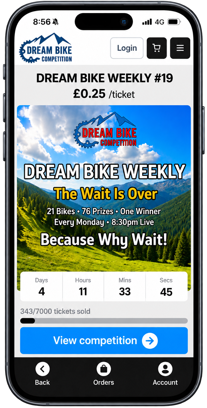 Dream Bike Competition mobile app